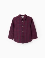 Chemise en Coton à Motif Vichy pour Bébé Garçon 'B&S', Rouge