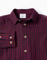 Chemise en Coton à Motif Vichy pour Bébé Garçon 'B&S', Rouge – Image 3