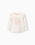 T-shirt à manches longues avec imprimé pour filles, orange