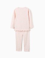 Pyjama côtelé avec motif floral pour filles, rose/blanc/vert – Image 2