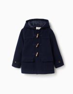 Manteau à capuche avec doublure matelassée You&Me pour garçons, bleu foncé