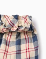 Jupe-short à Carreaux 'B&S' pour Bébé Fille, Beige/Bleu/Rouge – Image 3