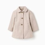 Manteau effet laine avec doublure You&Me pour filles, beige