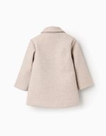 Manteau effet laine avec doublure You&Me pour filles, beige – Image 2
