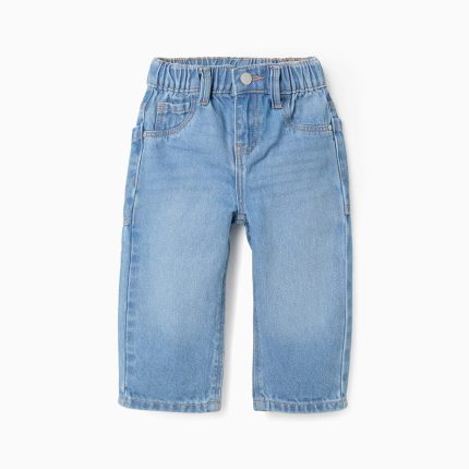 Pantalon en jean ample pour bébé garçon, bleu clair