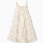 ROBE FILLE AOP BEIGE CLAIR
