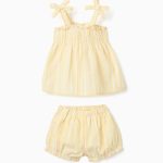 Ensemble de shorts d’été pour enfants 2 pièces jaunes
