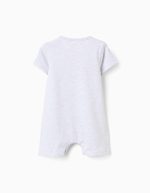 2 barboteuses en coton avec crocodiles pour nouveau-nés et bébés garçons, blanc/gris – Image 2