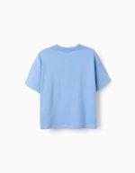 T-shirt en coton bleu avec imprimé Sonic sur le devant pour garçon – Image 2