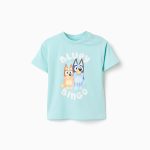 T-shirt en coton bleu avec imprimé Bluey et Bingo pour bébés et enfants