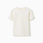 T-SHIRT SS JACQUARD BLANC