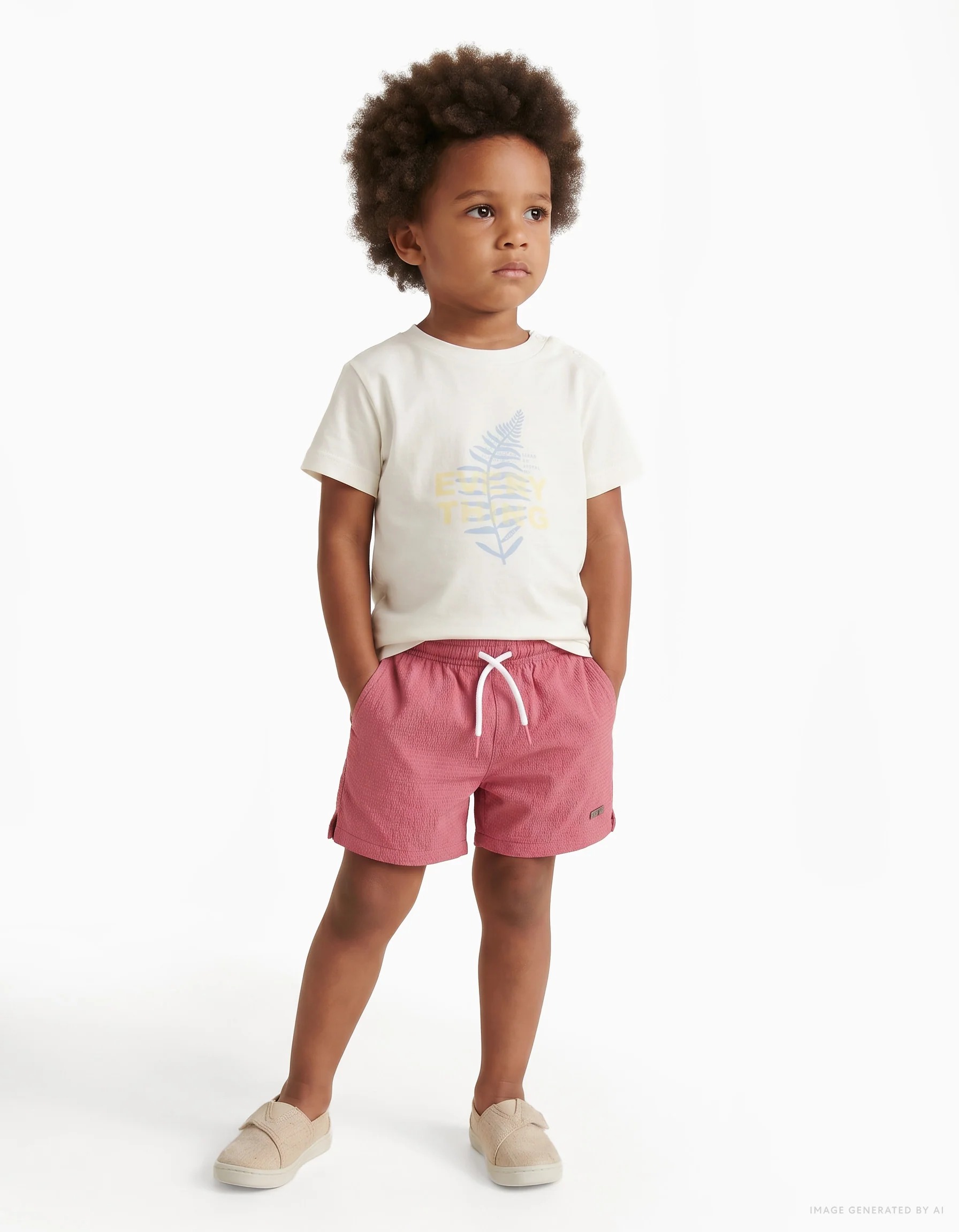 31077875013-0-1.jpg Short de bain avec cordon et poche pour bébé garçon, rose foncé – Image 1
