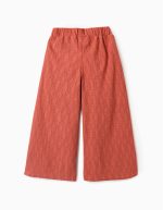 Pantalon large en broderie anglaise pour filles, orange – Image 2