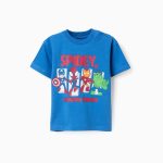T-shirt en coton bleu avec imprimé Spidey et ses amis pour bébés et garçons