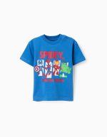 T-shirt en coton bleu avec imprimé Spidey et ses amis pour bébés et garçons
