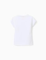 T-shirt en coton avec imprimé Stitch et Scrump pour fille, blanc – Image 2