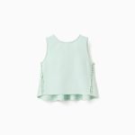 CHEMISE SS EN LIN VERT CLAIR