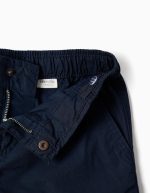 Short chino midi en popeline pour garçon, bleu foncé – Image 3