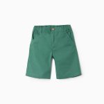 Short chino midi en popeline pour garçon, vert