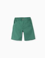 Short chino midi en popeline pour garçon, vert