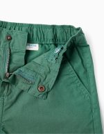 Short chino midi en popeline pour garçon, vert – Image 3
