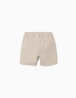 SHORT EN POPLINE BEIGE CLAIR – Image 2