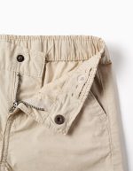 SHORT EN POPLINE BEIGE CLAIR – Image 3