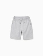 SHORT EN POLAIRE GRIS CLAIR