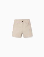 SHORT EN TWILL BEIGE CLAIR