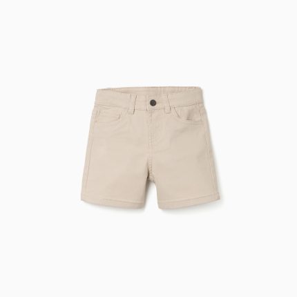 SHORT EN TWILL BEIGE CLAIR