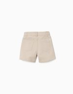 SHORT EN TWILL BEIGE CLAIR – Image 2
