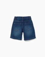 Short en jean mi-long à cinq poches pour garçon, bleu foncé – Image 2