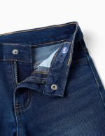 Short en jean mi-long à cinq poches pour garçon, bleu foncé – Image 3