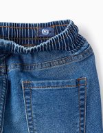 Short midi en jean à enfiler avec cordon pour garçon, bleu – Image 3