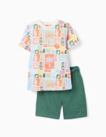 ENSEMBLE T-SHIRT AVEC SHORT VERT FONCÉ