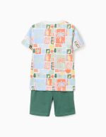 ENSEMBLE T-SHIRT AVEC SHORT VERT FONCÉ – Image 2