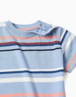 T-shirt rayé en coton pour bébé garçon, multicolore – Image 3