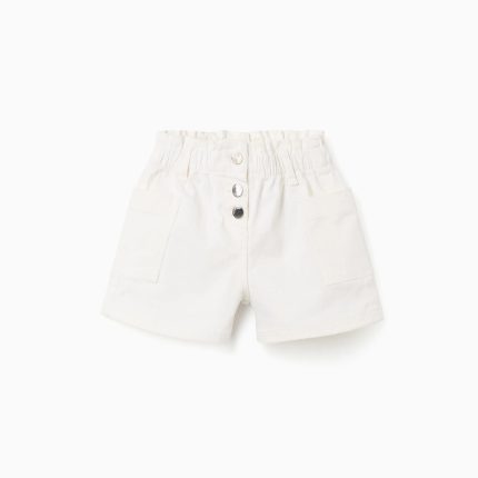 Twill court blanc