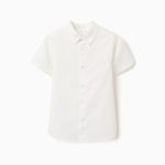 CHEMISE SS EN LIN BLANC