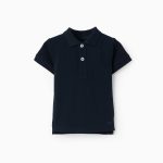Chemise SS piquée bleu nuit