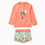 ENSEMBLE DE BOXERS LS EN NYLON ORANGE FONCÉ