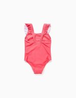 Maillot de bain rouge à imprimé Minnie et bretelles à volants pour bébé fille – Image 2