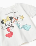 T-shirt en coton blanc à imprimé Minnie et Daisy pour bébé fille – Image 3