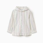 Chemise manches longues en coton blanc