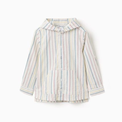 Chemise manches longues en coton blanc