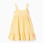 Robe SS en seersucke jaune clair