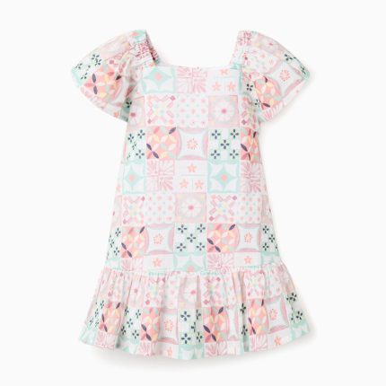 Robe SS AOP Carreaux Blancs
