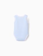 4 bodies sans manches pour nouveau-nés et bébés garçons, blanc/bleu/orange – Image 2