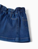 Jupe en jean bleue à taille haute et poches pour bébé fille – Image 3