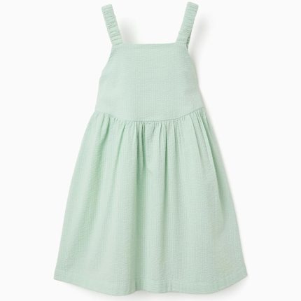 ROBE SS POPLIN VERT CLAIR